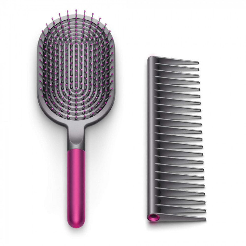 Щітка та гребінець для волосся Dyson Designed Paddle Brush and Detangling Comb Fuchsia/Black