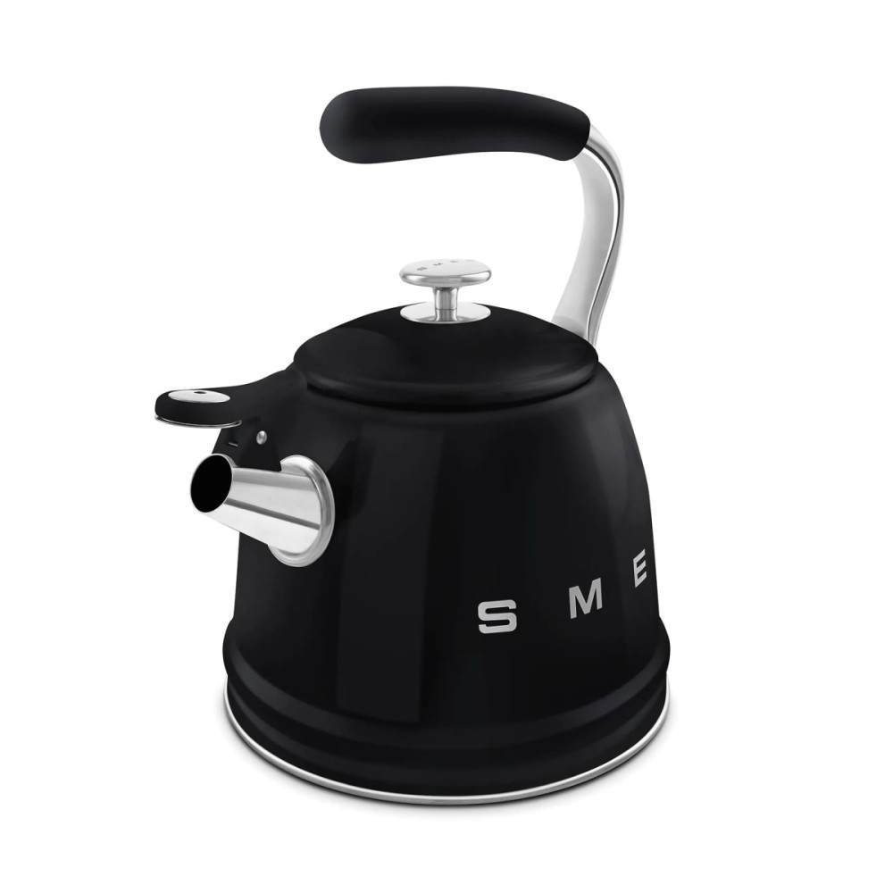 Чайник SMEG WKF01BL зі свистком, чорний, 2,3 л