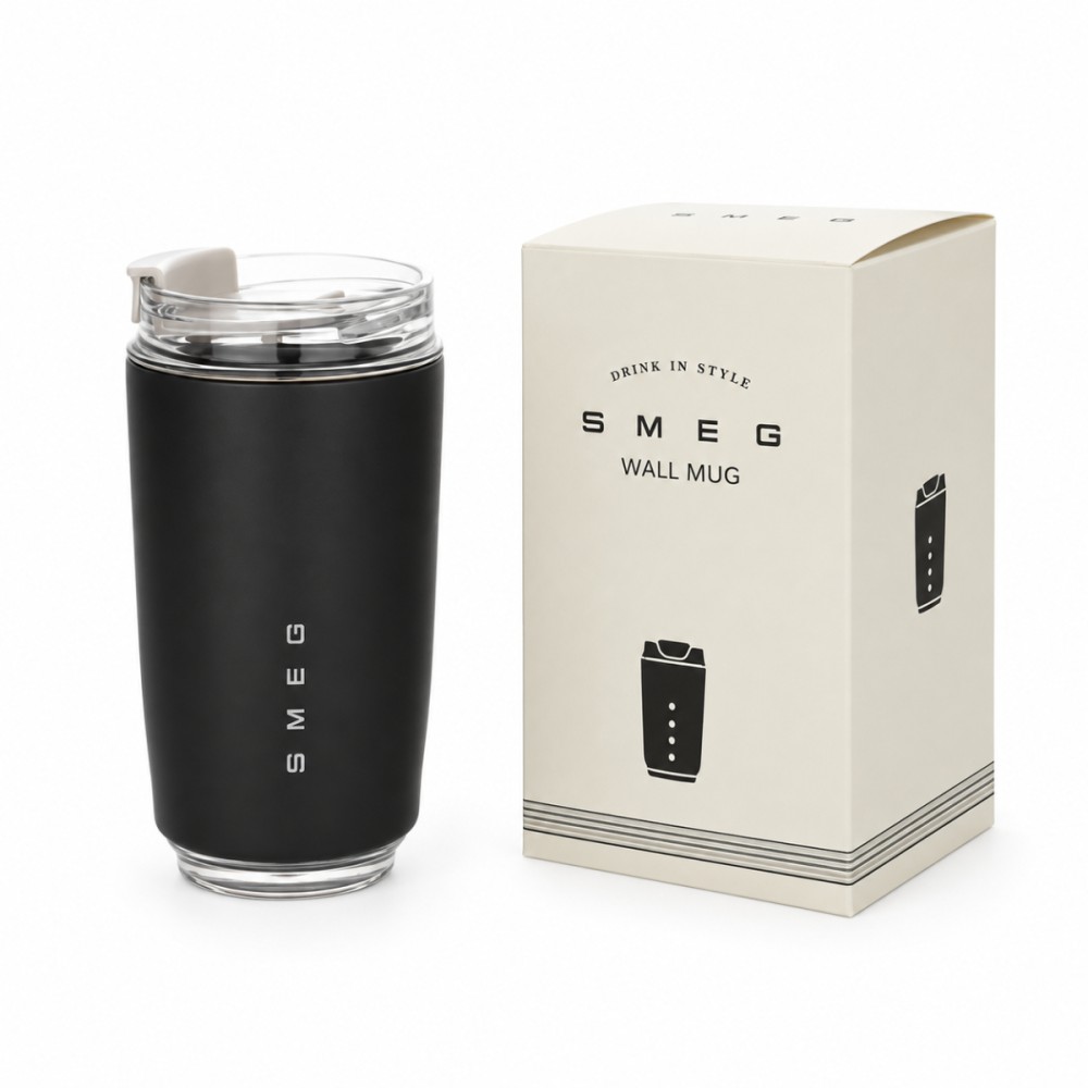 Кухоль-термос SMEG, чорна, 320 мл