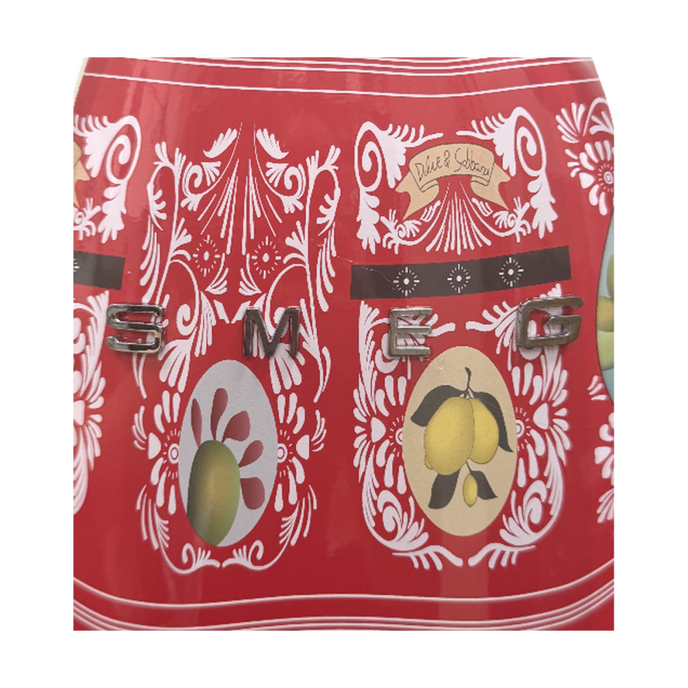 SMEG Dolce&Gabbana — червоний набір кухонних ножів з підставкою, 7 предметів