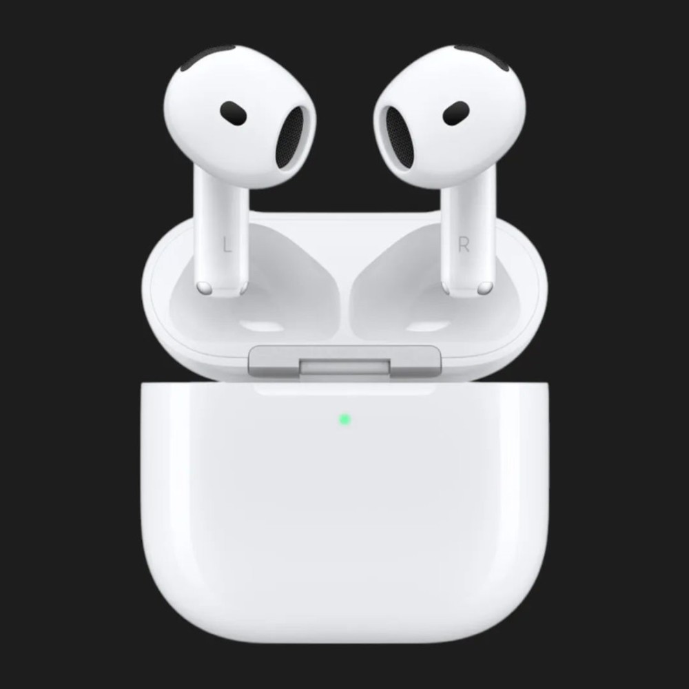 Навушники бездротові Apple AirPods 4 ANC MXP93ZM/A (2024) — білі, із зарядним кейсом