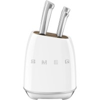 Набір ножів SMEG з підставкою, 7 предметів, білий
