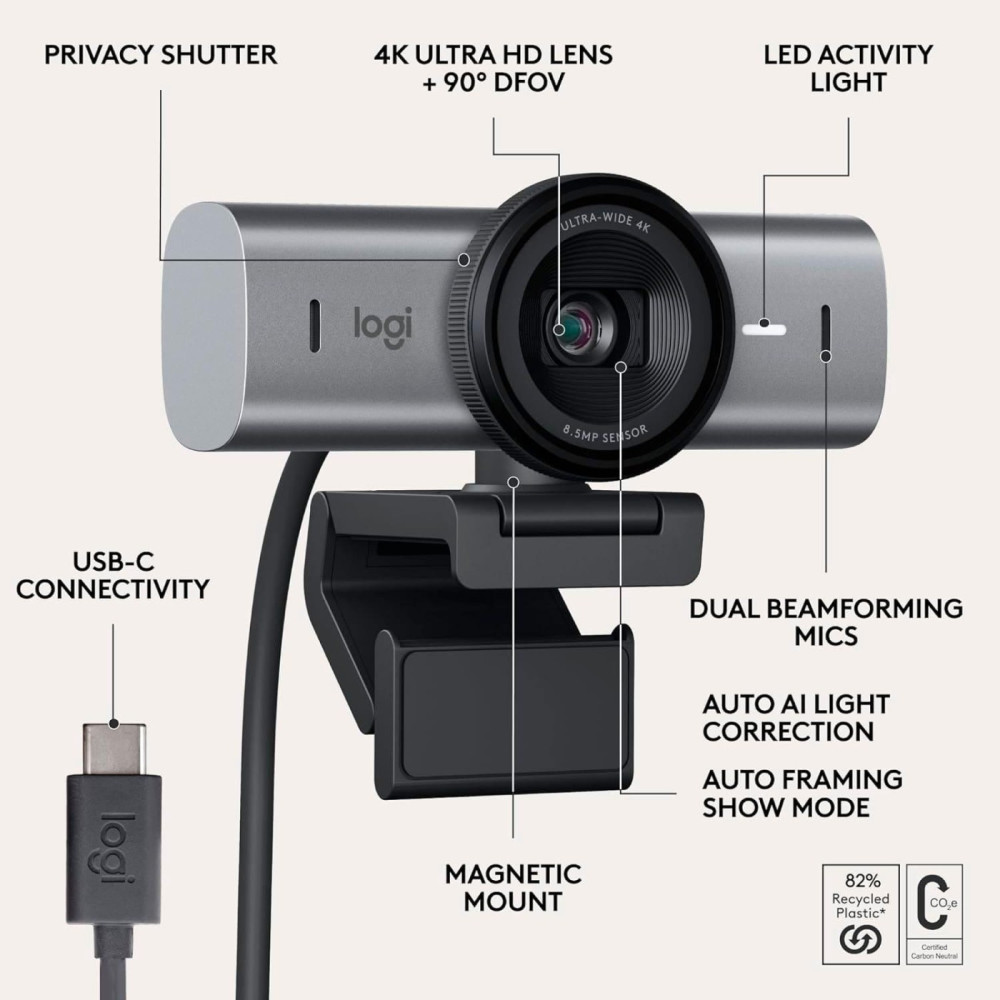 Вебкамера Logitech MX Brio 705 for Business 4K Graphite (960-001530)