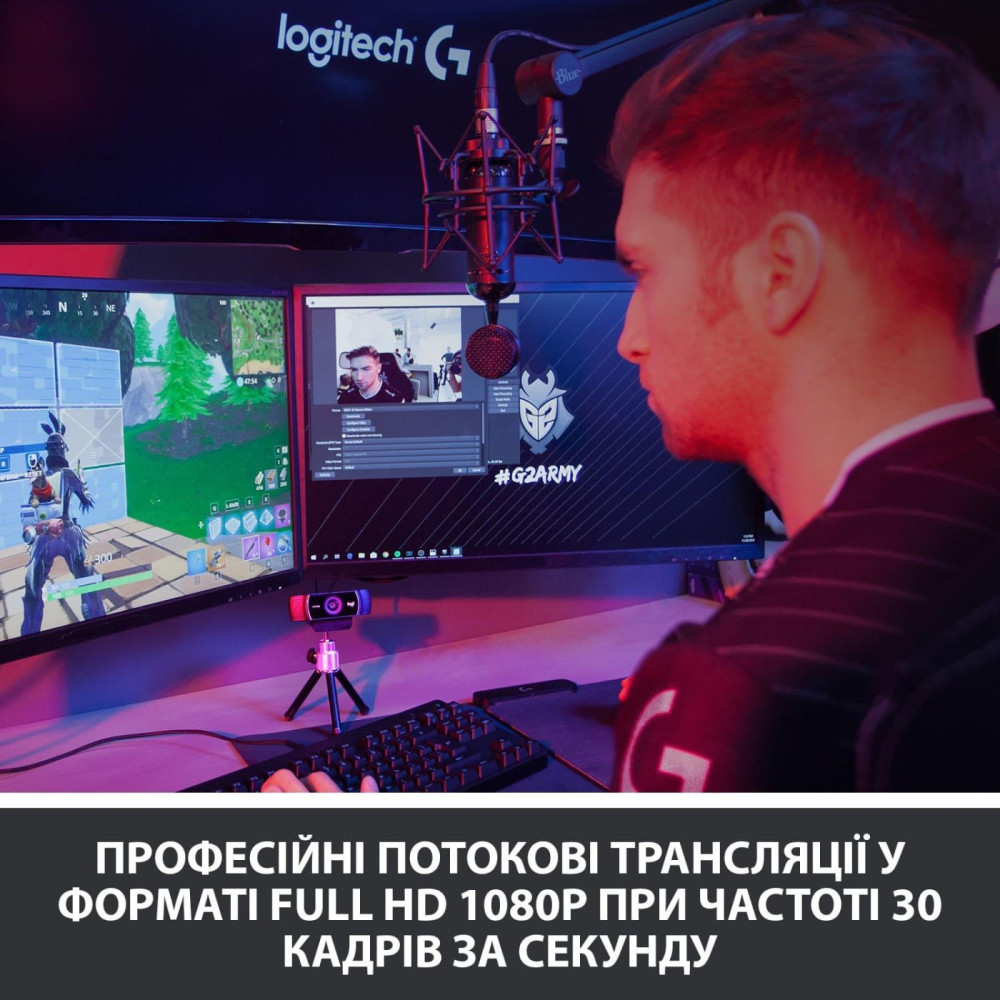 Вебкамера Logitech C922 Pro Stream FullHD Black (960-001088)