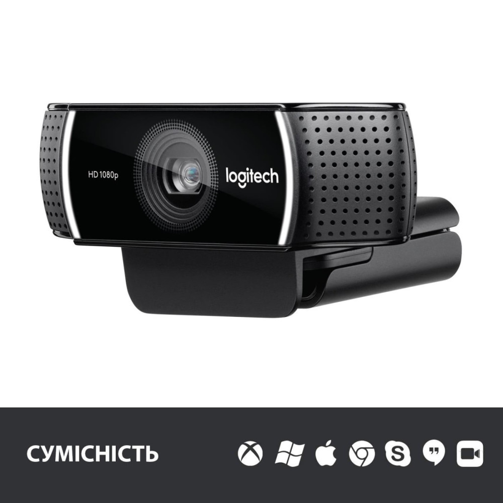 Вебкамера Logitech C922 Pro Stream FullHD Black (960-001088)