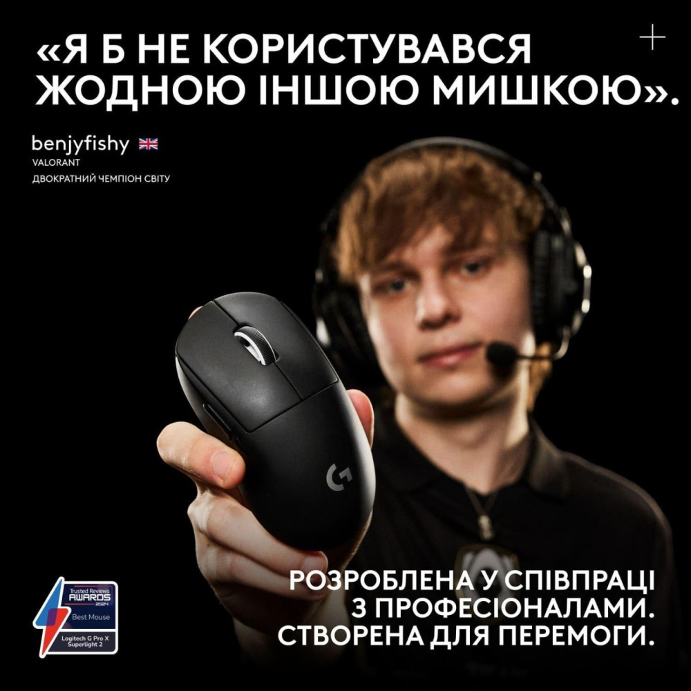 Миша Logitech G Pro X Superlight 2 LightSpeed Wireless Black (910-006630)
