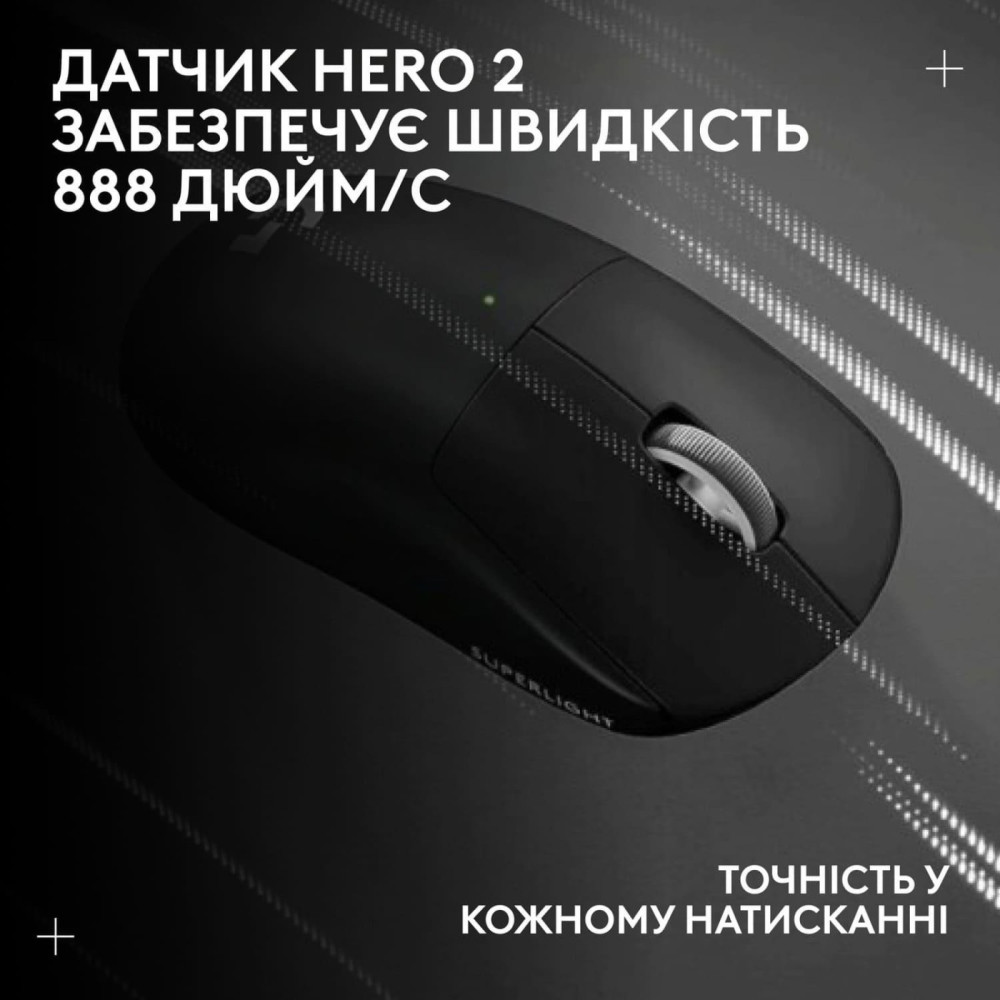 Миша Logitech G Pro X Superlight 2 LightSpeed Wireless Black (910-006630)