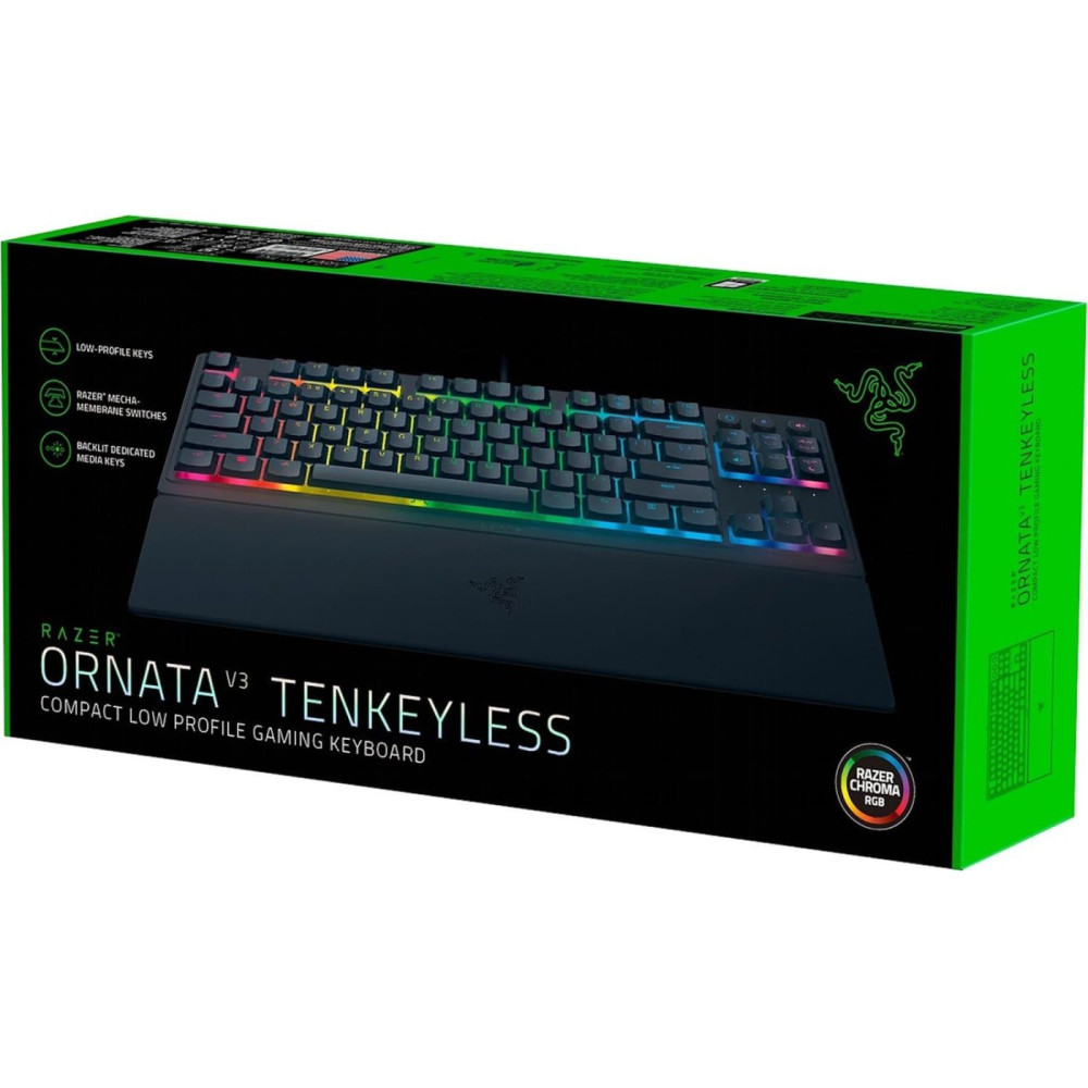 Клавіатура Razer Ornata V3 TKL Mecha-Membrane USB Black (RZ03-04881800-R371)