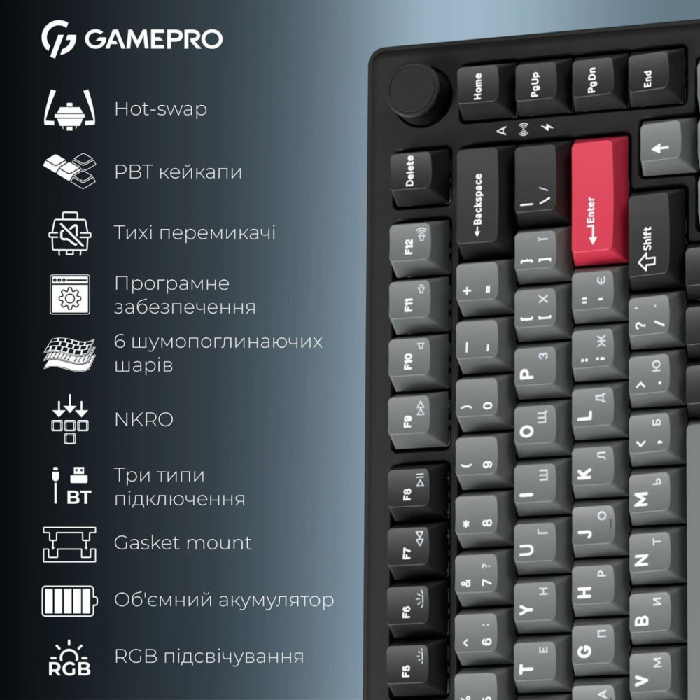 Клавіатура GamePro Asgard Yord MK266BK