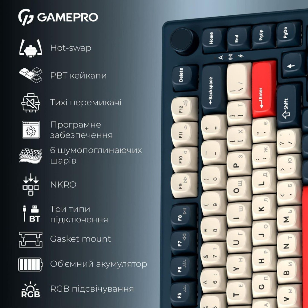 Клавіатура GamePro Asgard Yord MK266BL
