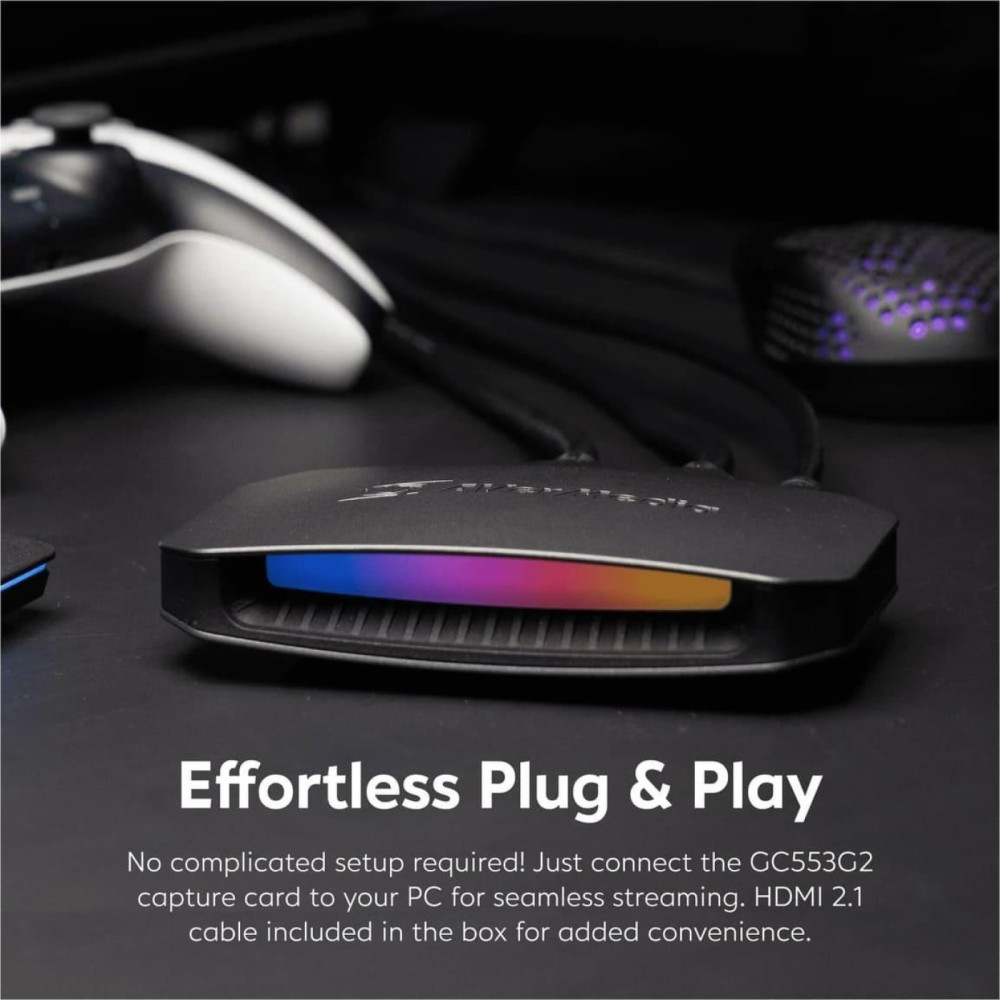 Пристрій захоплення відео AVerMedia GC553G2 ULTRA 2.1 RGB, 2160p144 Pass-Through, 2160p60 запис, чорний
