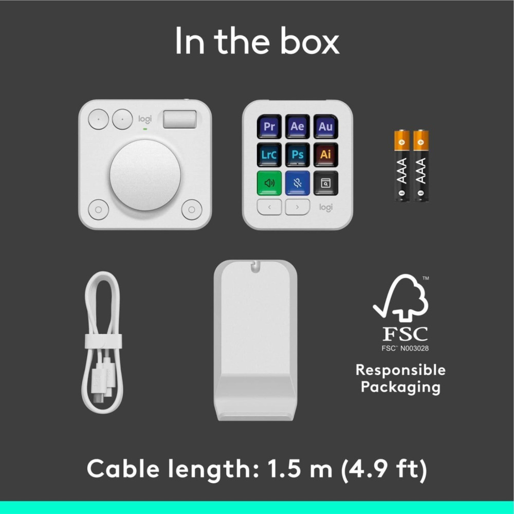 Контролер Logitech MX Creative Console Pale Grey