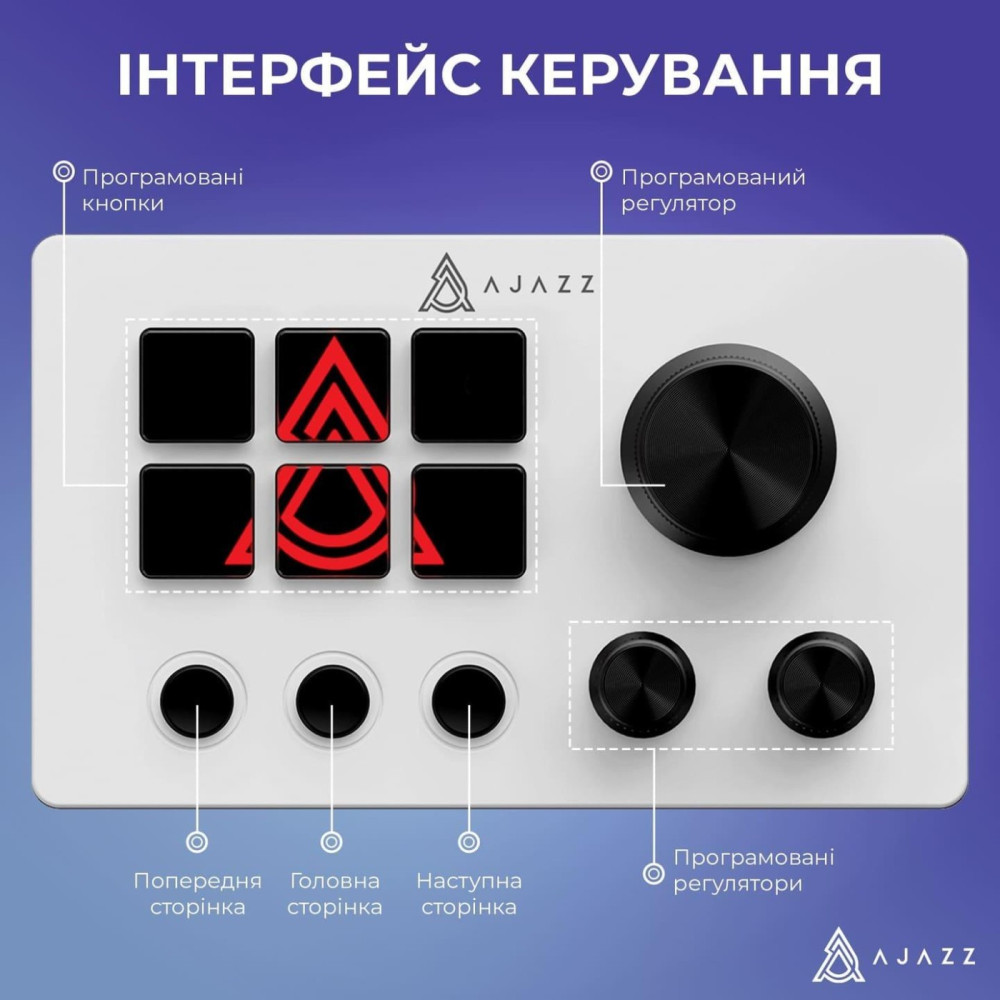 Контролер для стріму Ajazz AKP03E White (AKP03E-W)