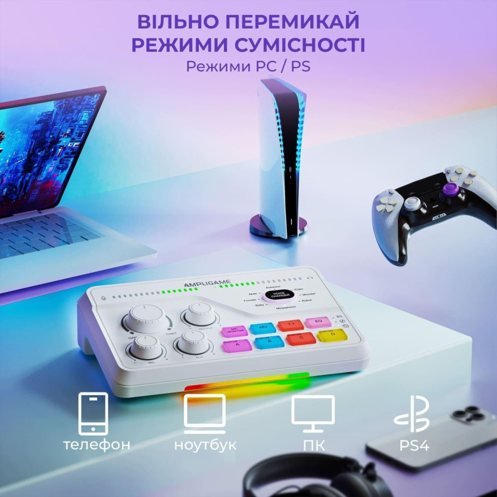 Аудіомікшер Fifine SC8W