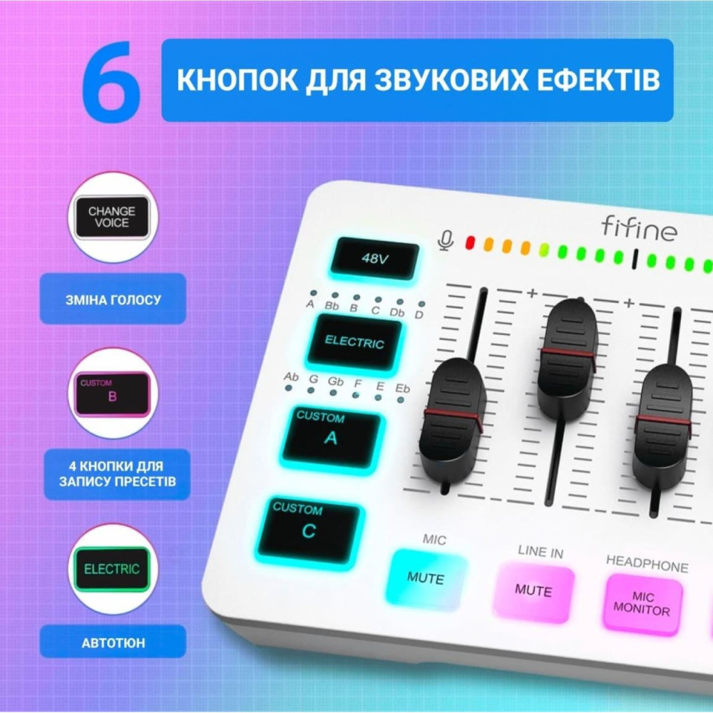 Аудіомікшер SC3W FIFINE