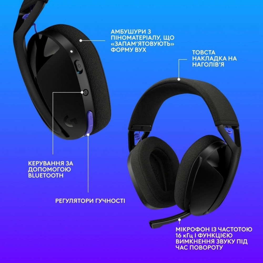 Ігрова гарнітура Logitech G321 Lightspeed Wireless Black (981-001563)