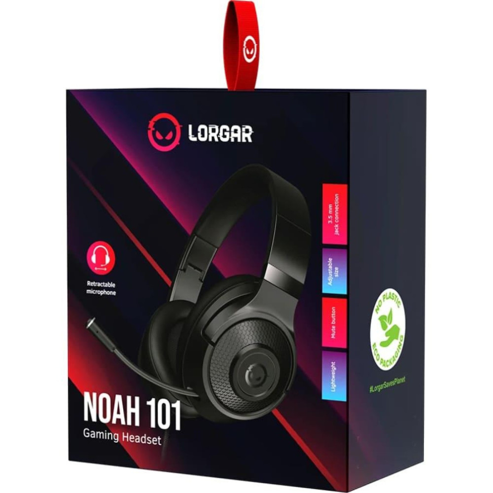 Ігрова гарнітура Lorgar Noah 101 Gaming Black (LRG-GHS101B)