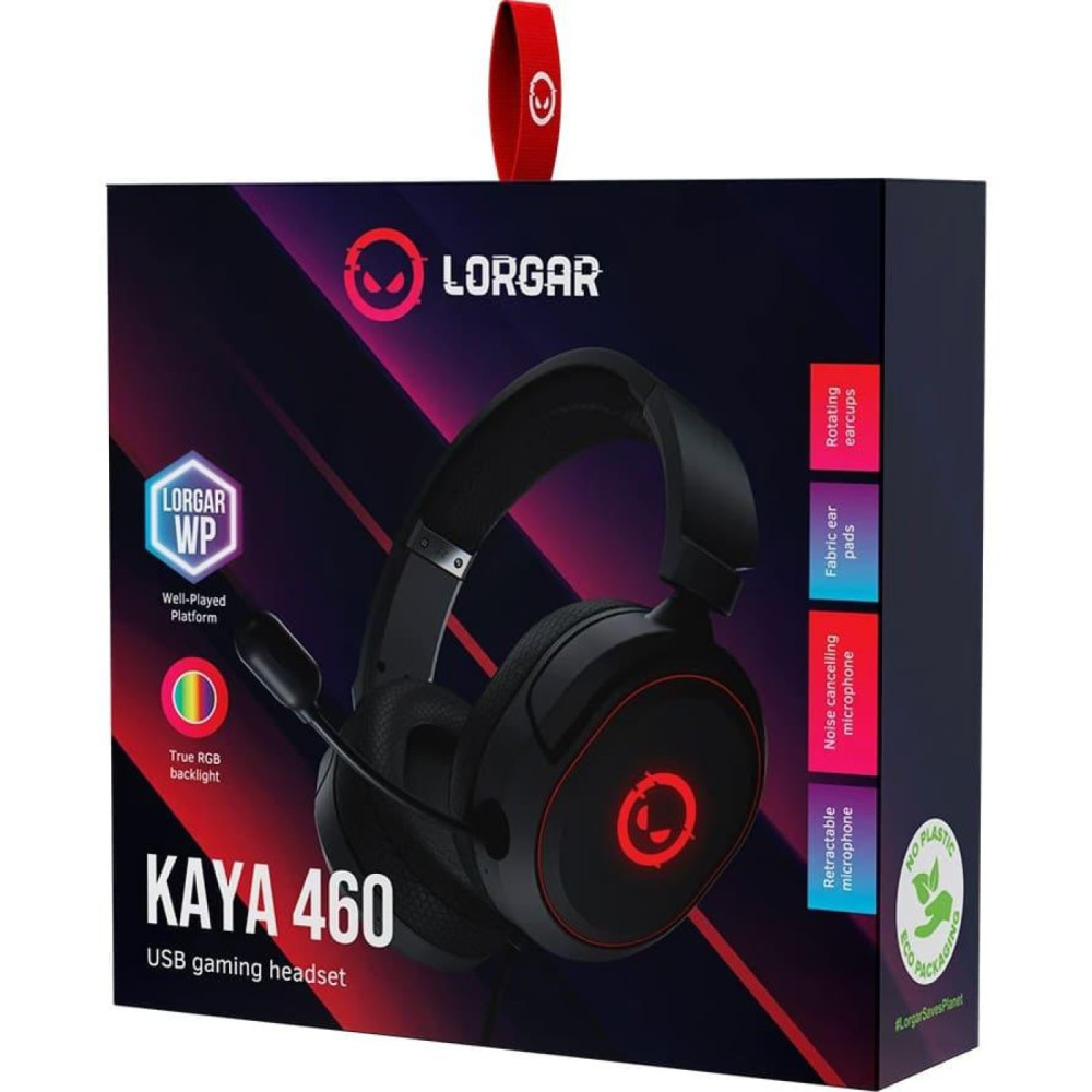Ігрова гарнітура Lorgar Kaya 460 Black (LRG-GHS460)