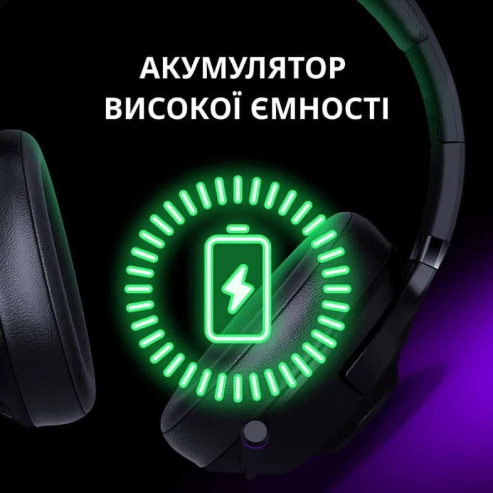 Ігрова гарнітура Lorgar Noah 702 Wireless Black