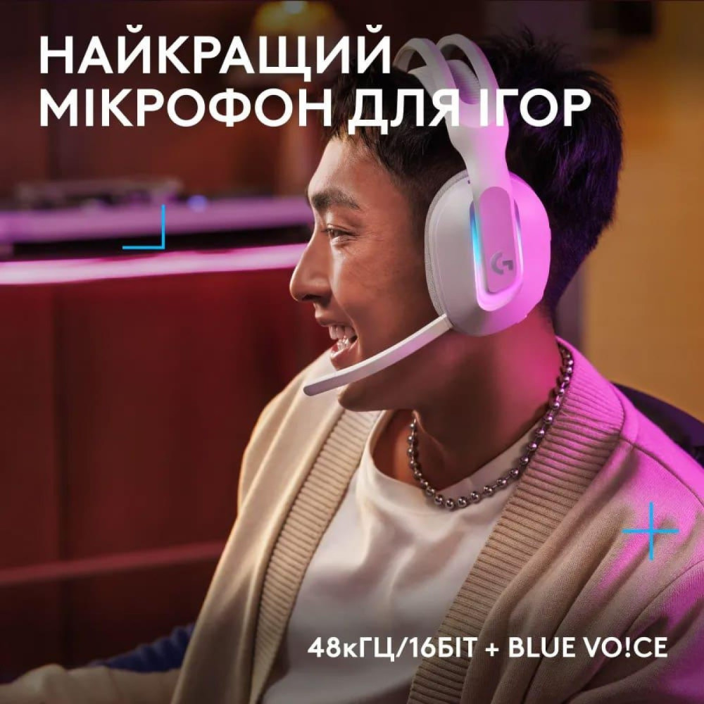 Ігрова гарнітура Logitech G522 Lightspeed Wireless Gaming Headset White (981-001550)