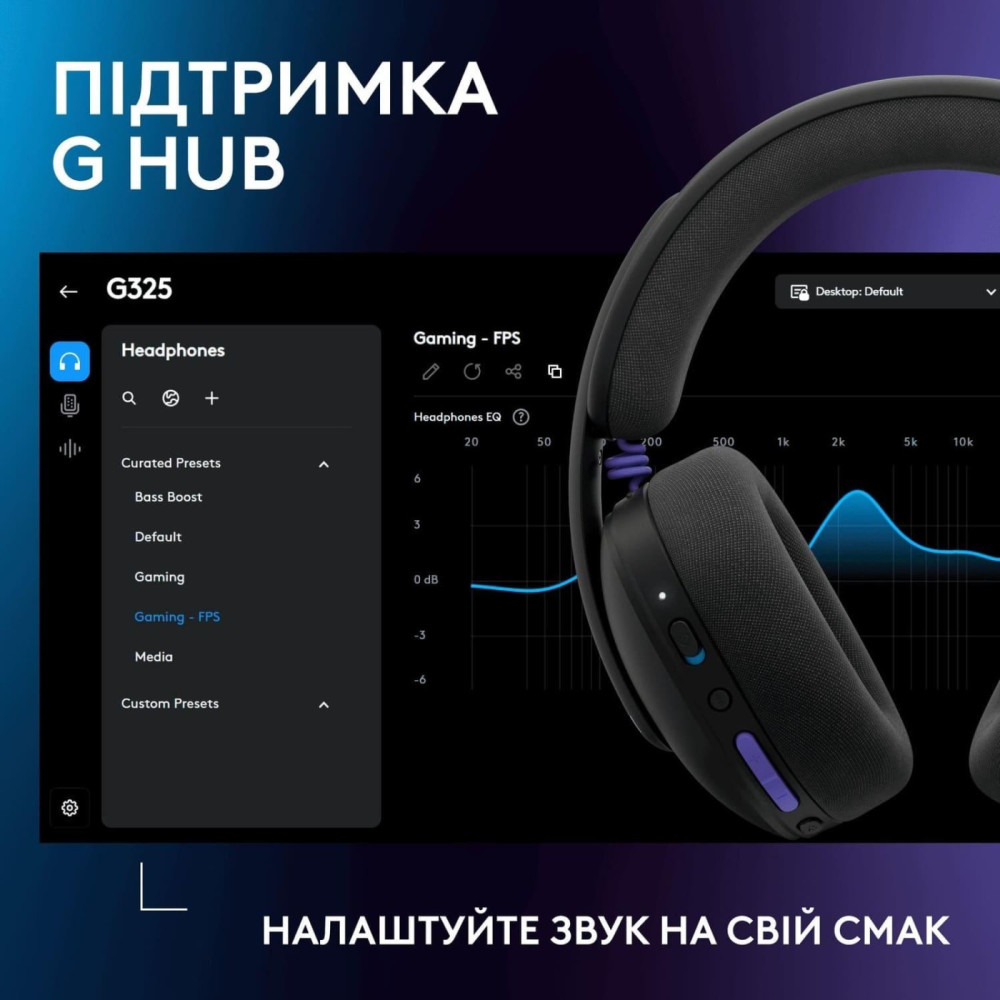 Ігрова гарнітура Logitech G325 Lightspeed Wireless Black (981-001524)