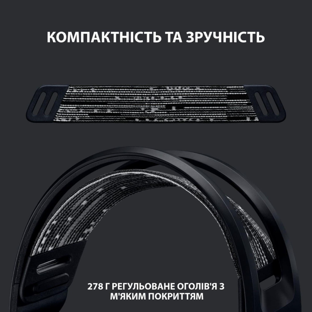 Ігрова бездротова гарнітура Logitech G733 Lightspeed Wireless RGB Black (981-000864)