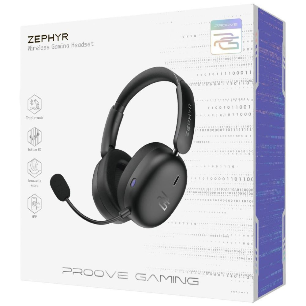 Ігрова гарнітура Proove Gaming Zephyr (APP) Black Purple (WHZP00022001)