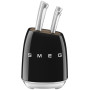 Набір ножів із підставкою SMEG, чорний — 7 предметів
