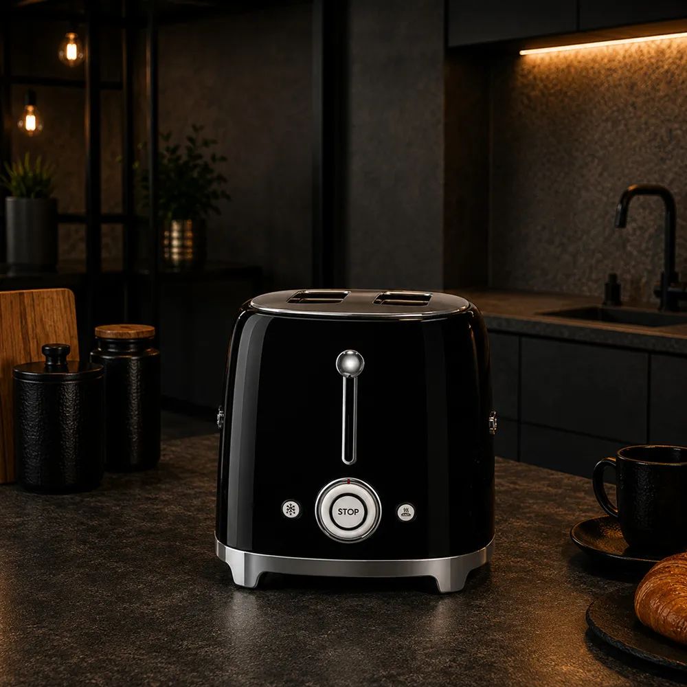 Тостер на 2 скибки SMEG TSF01 Black