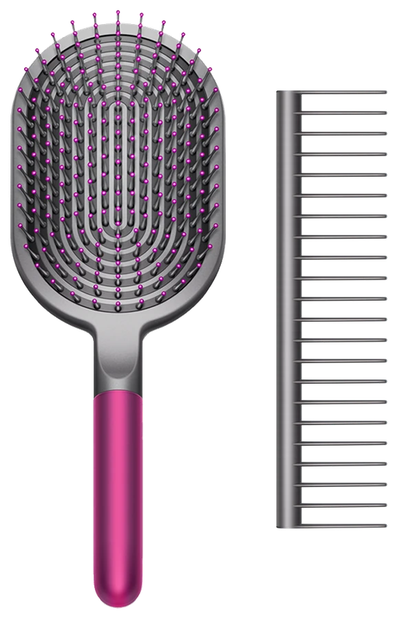 Комплект щітки й гребінця Dyson Designed Paddle Brush and Detangling Comb Fuchsia/Black