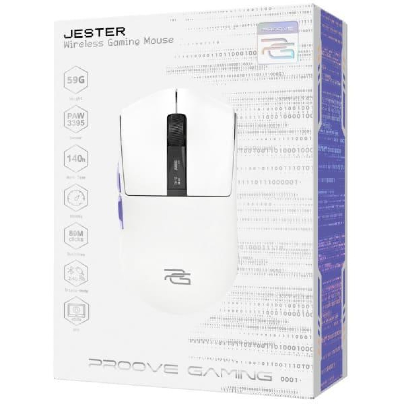 Біла ігрова миша Proove Gaming Jester 8K White