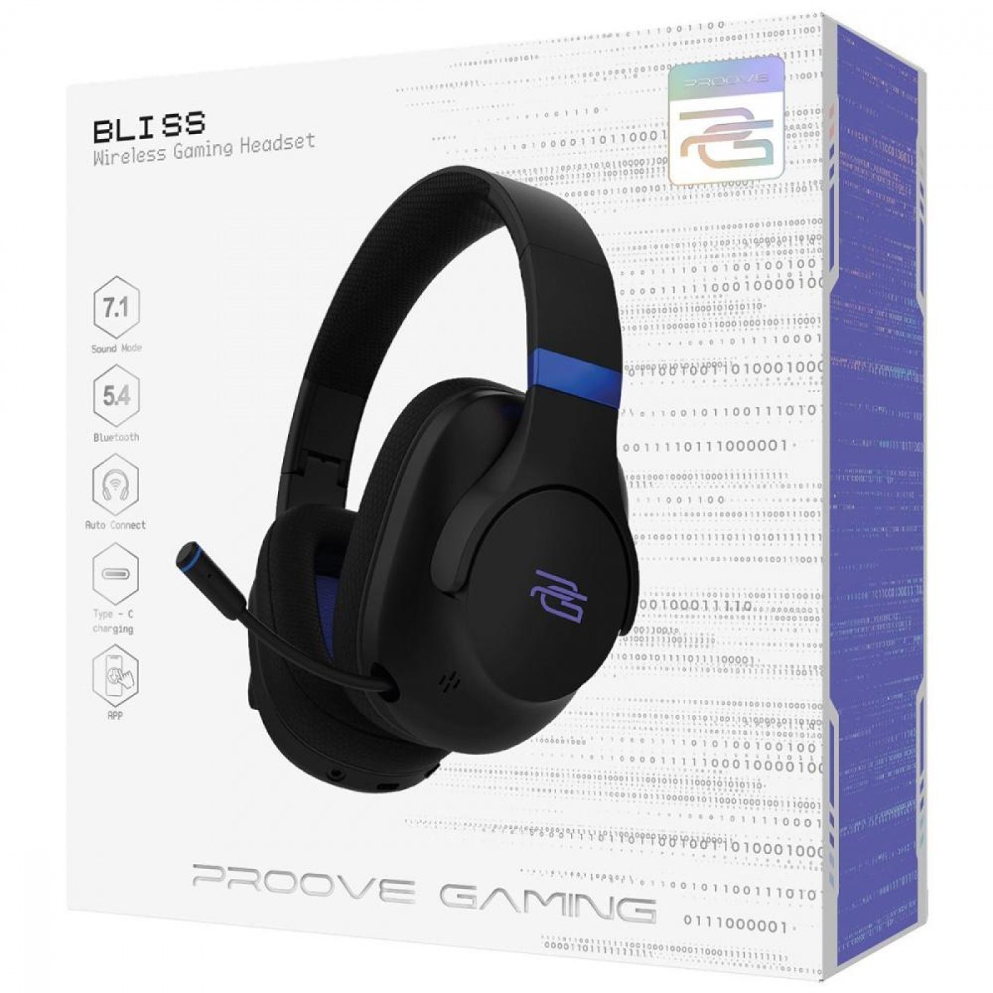 Proove Gaming Bliss Black з вбудованим мікрофоном